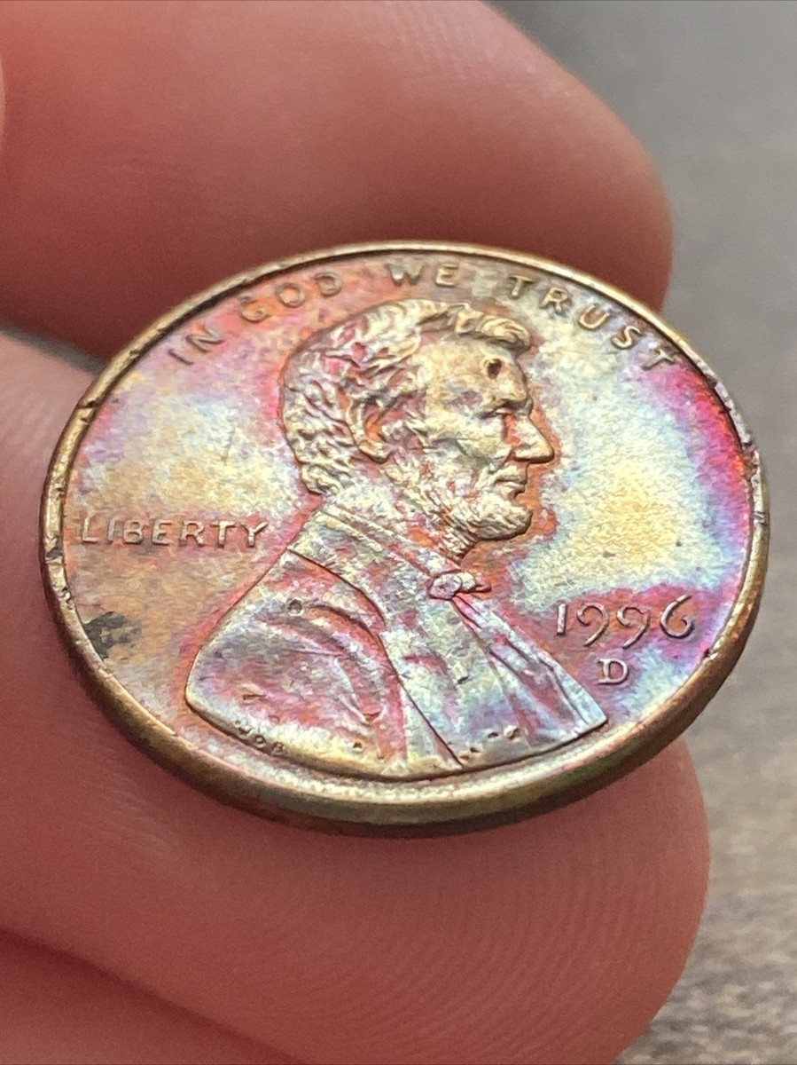 本日最終値下げ！Penny　レアカラー 1996 D Lincoln Memorial Cent Penny Actual Coin Unique One-of-a