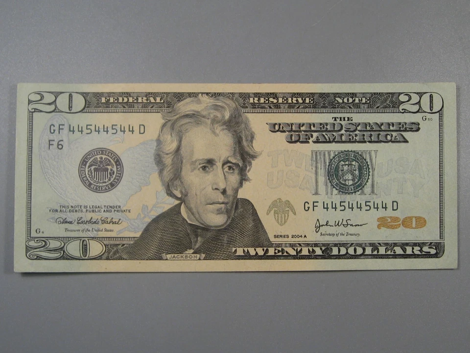 AU 2004-A Fancy Binary Radar FRN Note GF44544544D. #7 - Image 2 of 4