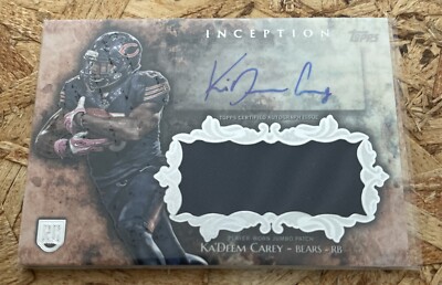 2014 Topps Inception Football Ka Deem Carey Rookie Patch Auto Bears Arizona