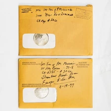 2 International Society of Postmasters .925 Silver Proof Medals w/ COA