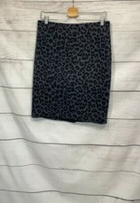 NWOT The Limited black and gray leopard print knit Pencil Skirt Size 6