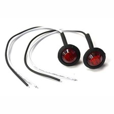 3/4 Red Lens LED Fender/Side Marker Light 2 pack