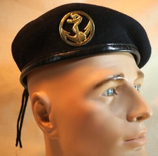 béret français avec insigne para commando de marine modèle plein ciel SDC24BER00
