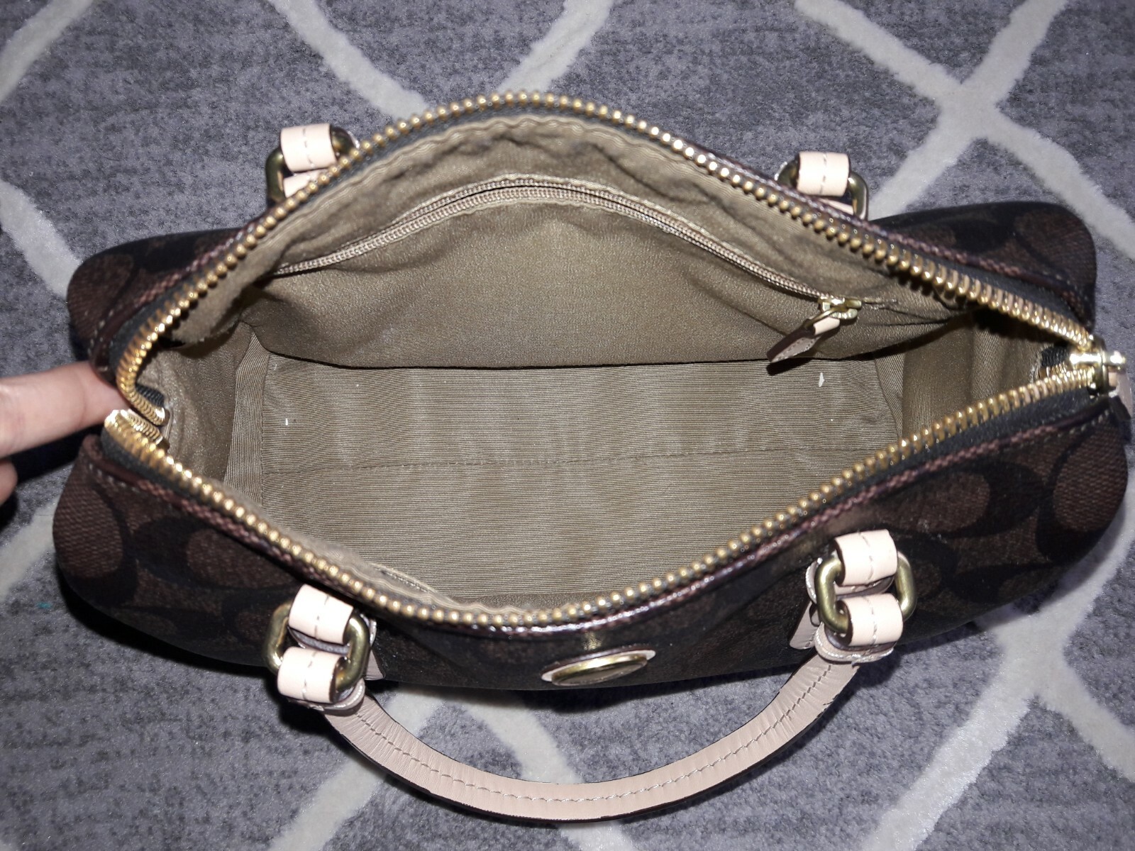 AUTHENTIC COACH MINI PVC SATCHEL HANDBAG PURSE… Gem