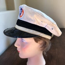 Vintage Collectible BA Oil Service Gas Station Uniform Hat Cap Patch Size Small