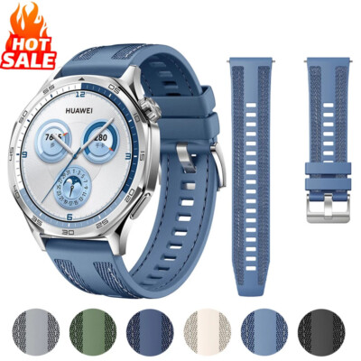 Silikon Nylon Sport Armband für Huawei Watch GT5 Pro 46mm GT4 GT3 GT2e Ersatz