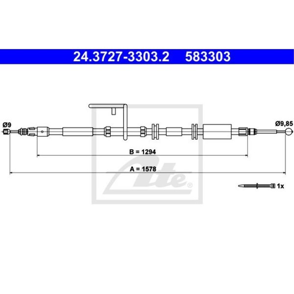 ATE Handbremsseil Bremsseil Hinten Links Passend FüR Land Rover Freelander 2-image