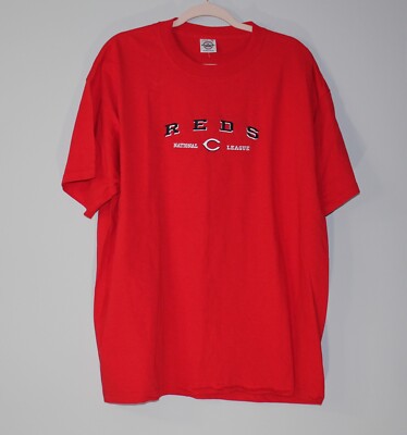 CINCINNATI REDS Men's/Unisex T-Shirt SZ Adult LG Short Sleeve Red Cotton  NWOT