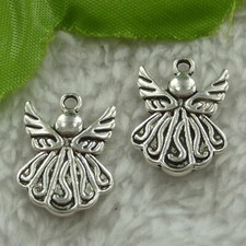 Free Ship 200pcs tibet silver angel charms 21X15mm B3386