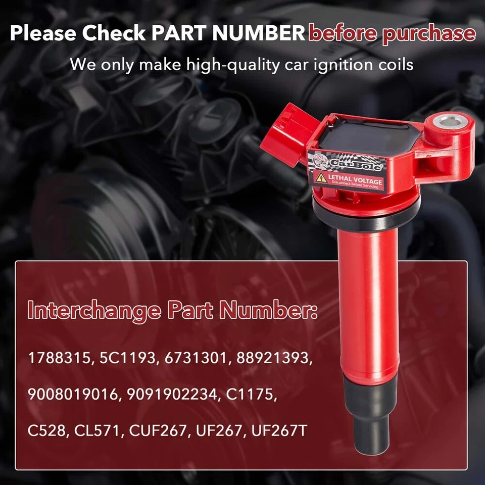 Высокопроизводительные катушки зажигания и свечи зажигания для Lexus ES300 RX330 V6 1999-2003 - Изображение 3 из 4