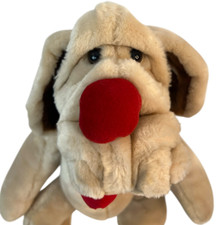 Wrinkles The Dog Hand Puppet Tan Plush The Heritage Collection Ganz Bros 16" Tag
