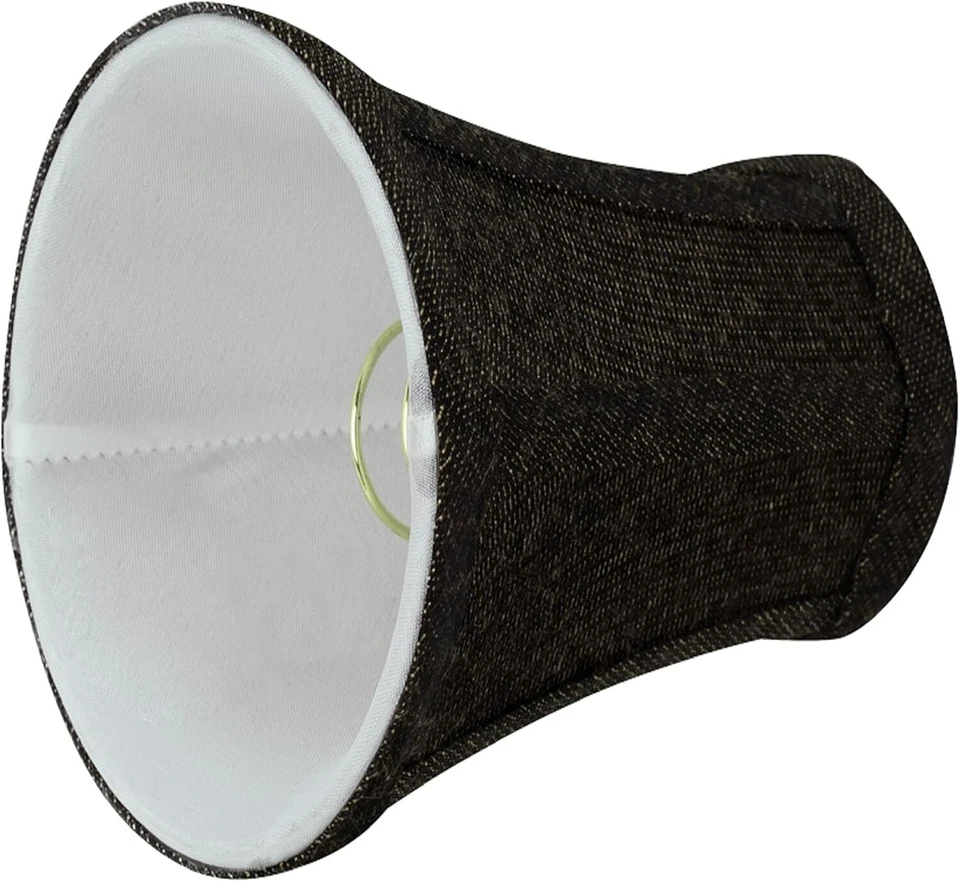 Aspen Creative Bell Clip-On Chandelier Lamp Shade, Black, 2 1/2" Top x 4" Bottom - Image 4 of 4