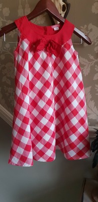 red and white gingham dress