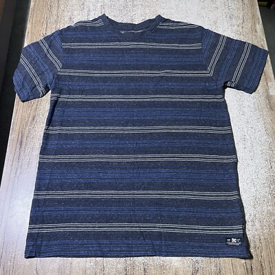 DC Shoes Striped Skate Tee Shirt Mens Size L #31891