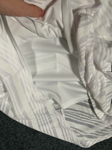 Christopher & Banks Layered Blouse Dress Large White Striped Casual Women L Nice - Picture 6 of 11