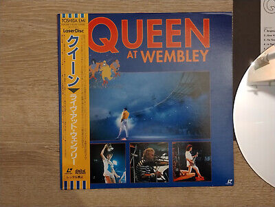 QUEEN Laserdisc Live @ Wembley Stadium Concert Japan LD OBI QUEEN Laserdisc Live @ Wembley Stadium Concert Japan LD OBI
