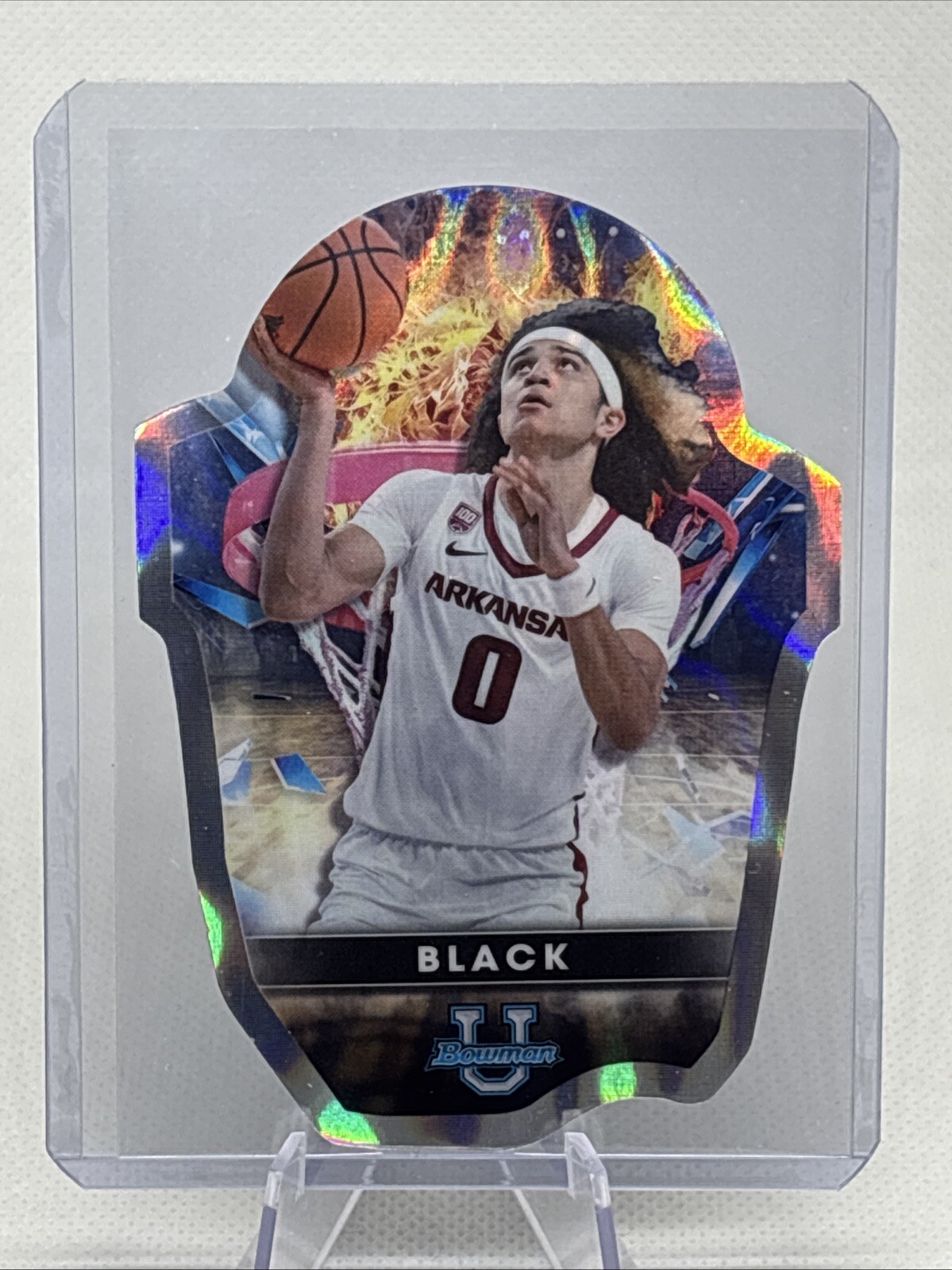 2022-23 Bowman U Buckets Anthony Black /50 Lava Refractor #BB-3 Arkansas NM+