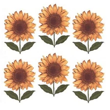 Sunflower Style B Overglaze Ceramic Decals