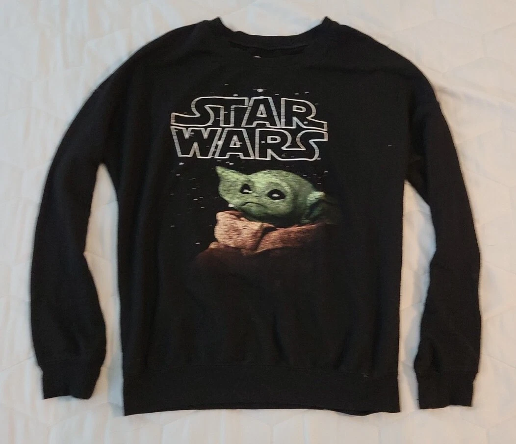 Star Wars Baby Yoda Sweatshirt Women s XS Pullover Polyester Blend Extra Small