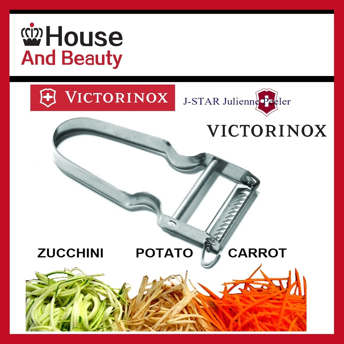 New Victorinox Julienne Cutter J Star, Potato Vegetable Peeler, Peels in  Strips