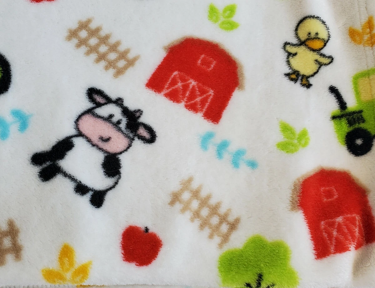 Little Miracles Farm Plush Baby Blanket Tractor Barn Pig Cow Duck