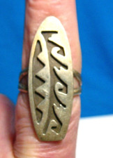STERLING SILVER SOUTHWEST VINTAGE WIDE RING SIZE 6.5  4.8 GRAMS