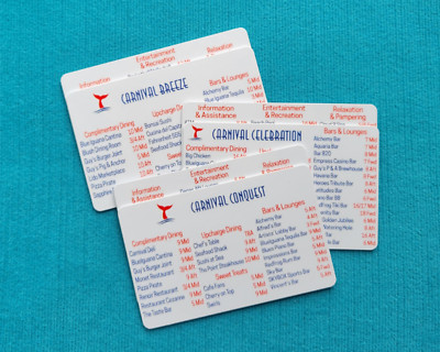 Carnival Cruise Deck Locator  - Deck Finder - Wayfinder - Deck Cards - ALL SHIPS