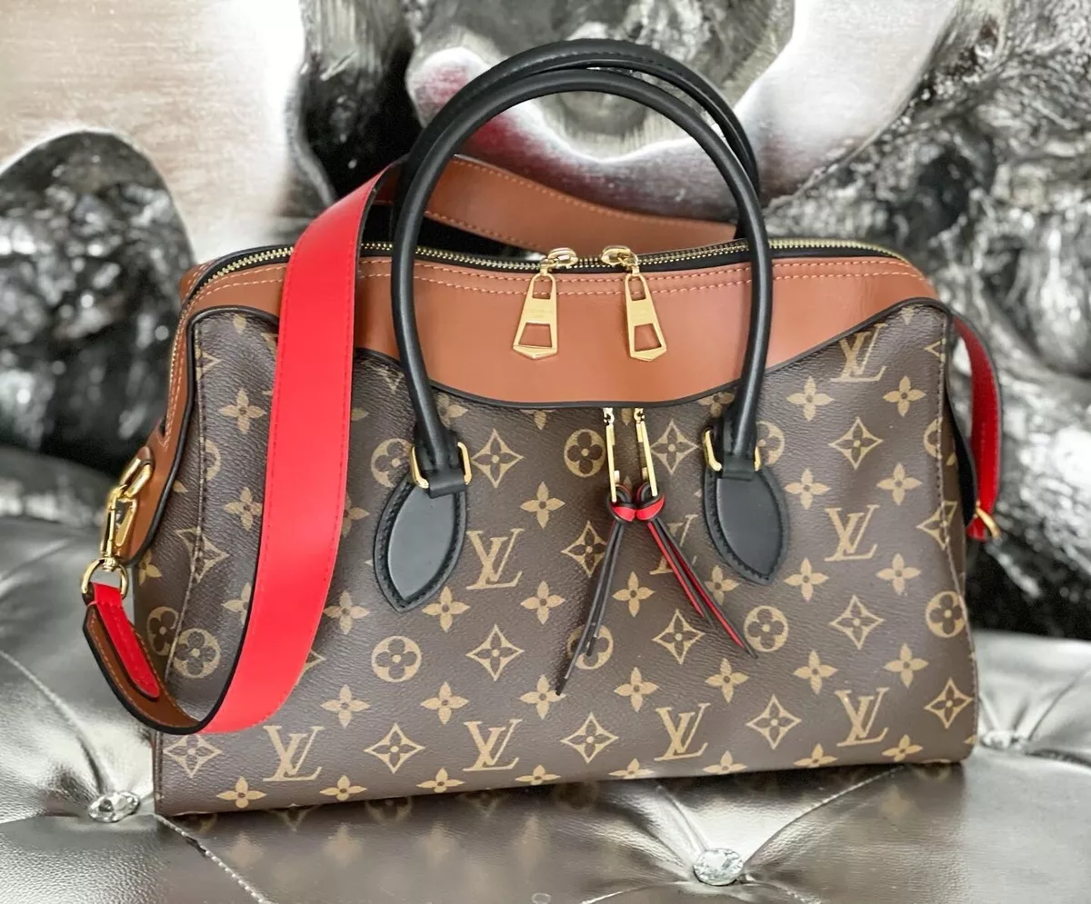 LOUIS VUITTON Tuileries Monogram Canvas Tote Shoulder Bag Brown-US