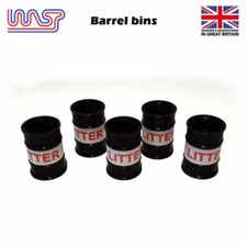 Slot Car Scenery Track Side Black Rubbish Barrels x 5 WASP NEW