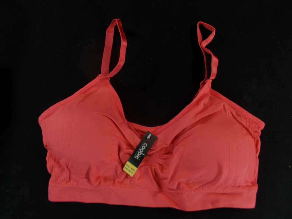 NUEVO CON ETIQUETAS COOBIE Sujetador Bralette Sin Alambres Suave Cuello Redondo Sin Costuras Talla Completa 9012 Foto 2 de 4