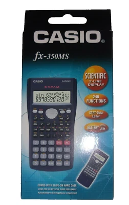 CASIO Scientific fx-350MS Slide-on Hard Case 2 Line Display Brand New In Box