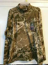 Hunting deer elk Realtree Mens Wav3X Camo Flex 1/4 Zip Pullover Sweatshirt XL 