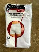 Roundtree & Yorke Knit Boxer Briefs 2 Pack Big Man Size 52 Combed Cotton NWT