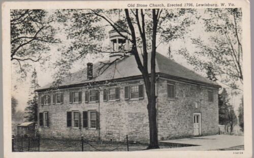 Postkarte Alte Steinkirche Lewisburg West Virginia errichtet 1796 - Bild 1 von 2