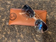 Ray-ban Aviator Light Blue Gradient Gold Frames Worn A Couple Times And Look New