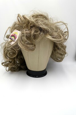 Vintage Halloween Wig - Movie Star Starlette Curly Blonde Spencer Gifts 1995
