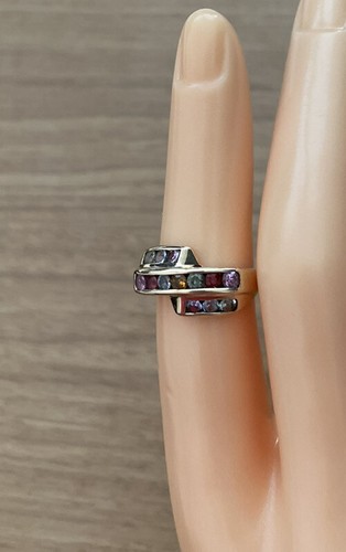 9ct Yellow Gold Multi-Gemstone Ring, UK Size L 1/2, EU Size 51 1/2 - Picture 5 of 7