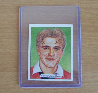 David Beckham 1998 Panini Super Players 98 Embossed Glyptic 3D