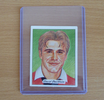 David Beckham 1998 Panini Super Players 98 Embossed Glyptic 3D