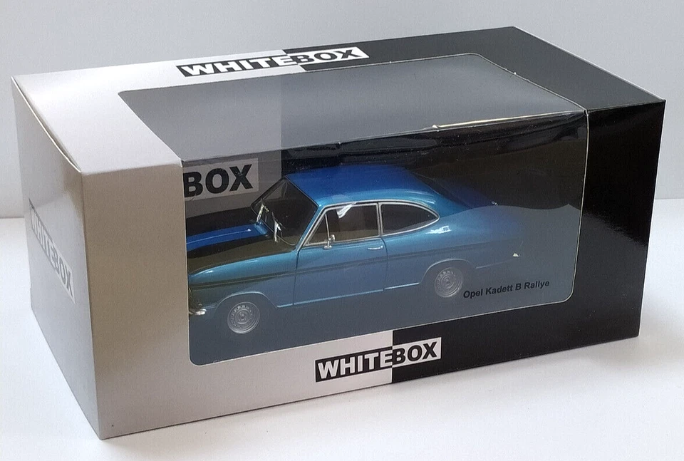 WHITEBOX 1:24 AUTO DIE CAST OPEL KADETT B RALLYE BLU E NERO ART WB124106 - Immagine 4 di 4