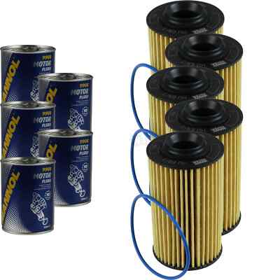 5x Original MANN Ölfilter HU 69/3 x + 5x SCT Motor Flush Motorspülung