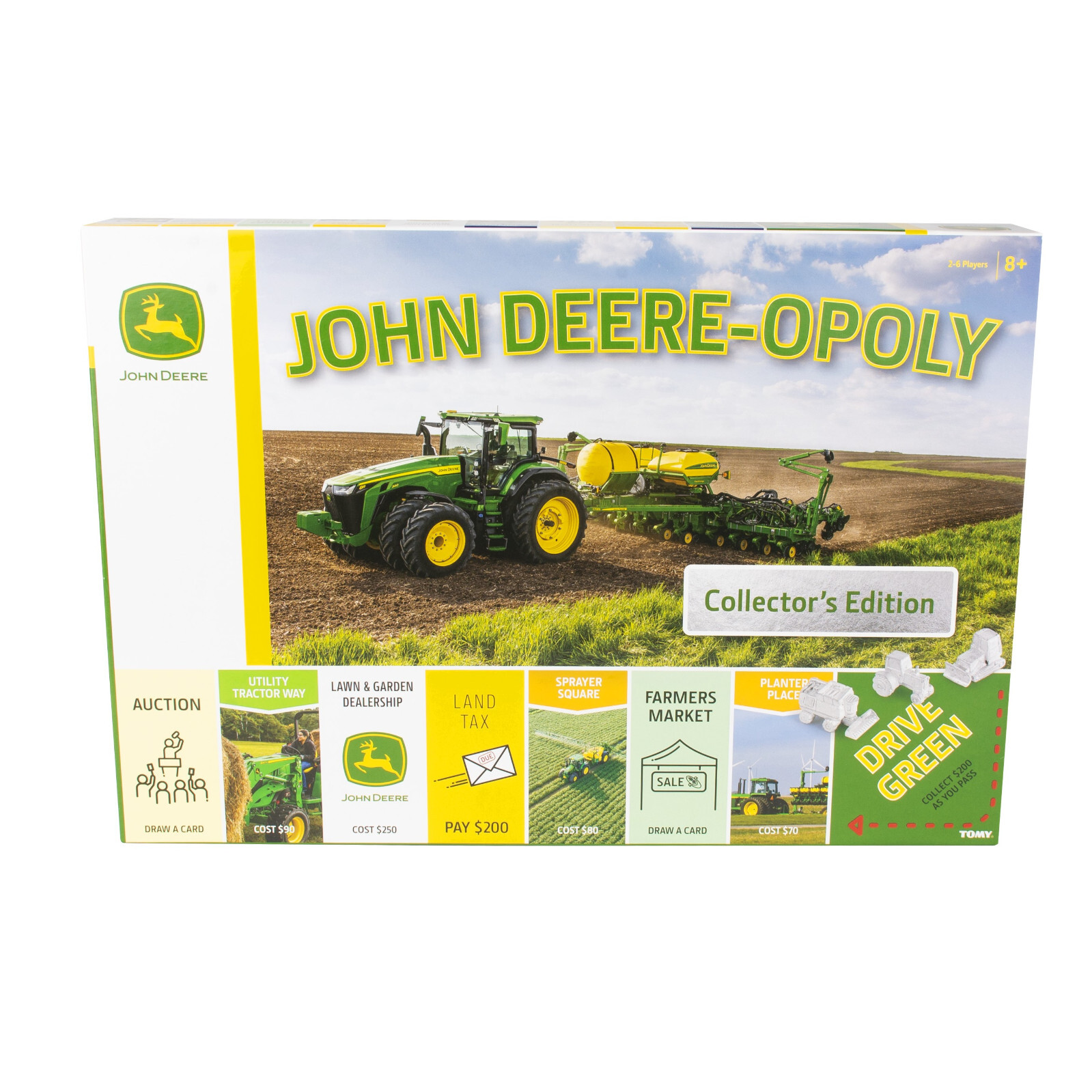 Tomy 47285 John Deere-opoly John Deere Monopoly Tractors Board Game TRACTOR toy