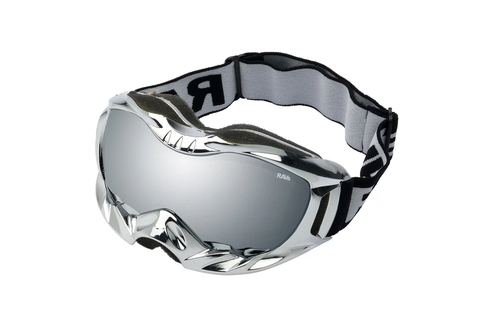 RAVS Skbrille Snowboardbrille Schneebrille Schutzbrille skiing goggles - chrom -