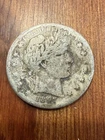 1897-S Scarce Date Barber Silver Half Dollar 50c — VG/F Details — Harsh Cleaning