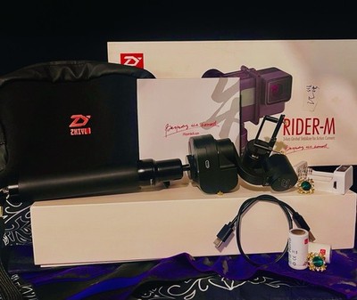 ZHIYUN Rider M Gimbal Stabilizer Compatible with smaller GoPros (Open box,New)