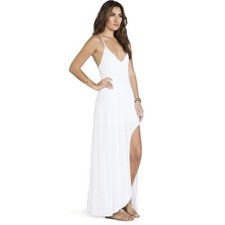 TYLIE Revolve Ivory High Low Tank Crochet Sleeveless Maxi Dress Size Large