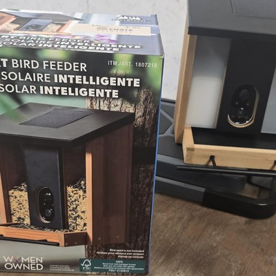 Evergreen Solar Smart Bird Feeder 1080p HD WiFi Camera Red Cedar 1807218