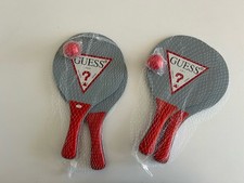 Paddle Ball Game Set with 4 Paddles 2 Ball With GUESS JEANS Logo NEW SEALED
