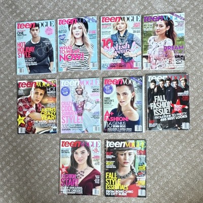 Teen Vogue Magazine Lot 2012-2013 Illustrated Fashion Celebrity Style English 
