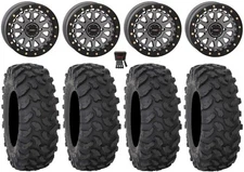 System 3 SB-6 15" Wheels Gunmetal (4+3) 37" XTR370 Tires RZR Turbo S / RS1